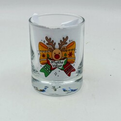 KURDELE GEYİK MUTLU YILLAR-SHOT BARDAĞI - ŞEFFAF - 