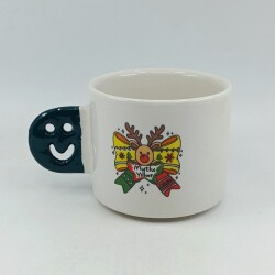 KURDELE GEYİK MUTLU YILLAR-SMİLE KUPA - YEŞİL SAP - 