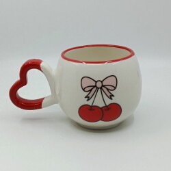 KURDELE KİRAZ-AMOUR KUPA - KIRMIZI SAP KIRMIZI TURNET - 