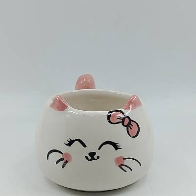 KURDELELİ KEDİCİK - 3D-3D KEDİ KUPA - 3D - 1