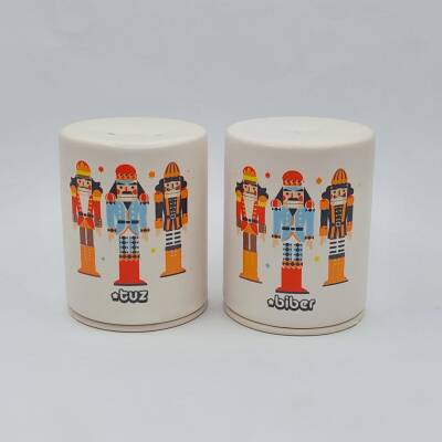 KURŞUN ASKERLER-SİLİNDİR SERAMİK TUZLUK & BİBERLİK - SİLİNDİR SERAMİK TUZLUK & BİBERLİK - 1