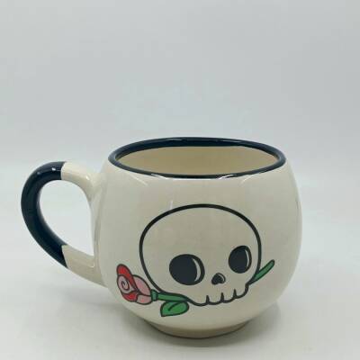 KURU KAFA VE GÜL-BALON KUPA - SİYAH SAP SİYAH TURNET - 1