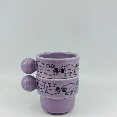 KUZU BULUT-İKİLİ PUNTO ESPRESSO - MOR SAP MOR GÖVDE - 1