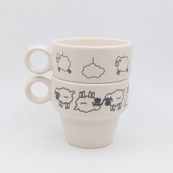 KUZU KUZU & KUZU BULUT-İKİLİ ESPRESSO BARDAĞI - TRANSPARAN - 