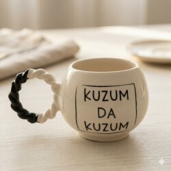 KUZUM DA KUZUM-BALONCUK KUPA - SİYAH SAP - 