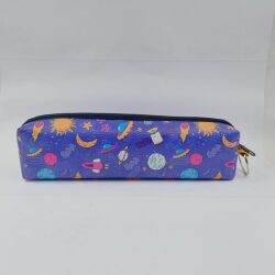 LACİVERT GEZEGENLER-DERİ KALEM KUTU - TEKLİ - 