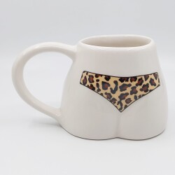 LEOPAR DESEN BİKİNİ-POPO KUPA - TRANSPARAN - 1