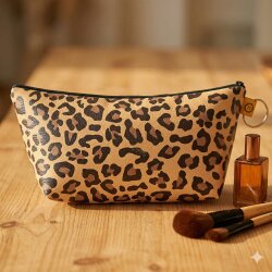 LEOPAR SARMAL-MAKYAJ ÇANTASI - TEKLİ - 
