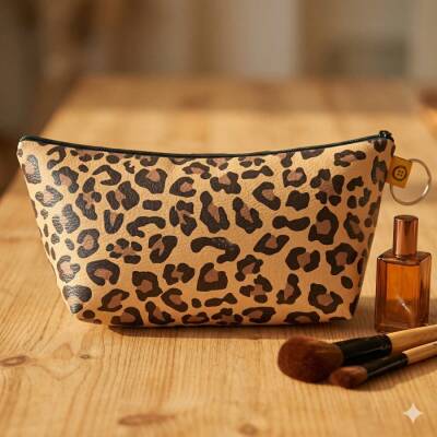 LEOPAR SARMAL-MAKYAJ ÇANTASI - TEKLİ - 1