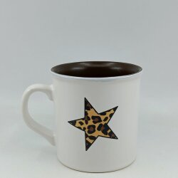 LEOPAR STAR-İDA KUPA - TRANSPARAN SAP TRANSPARAN GÖVDE KAHVERENGİ İÇ - 