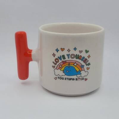 LOVE YOURSELF-T KUPA - TURUNCU SAP - 1