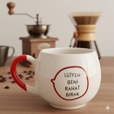 LÜTFEN BENİ RAHAT BIRAK-BALON KUPA - KIRMIZI SAP - 1