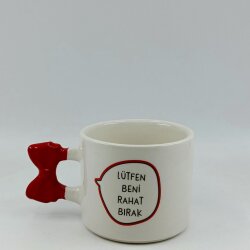 LÜTFEN BENİ RAHAT BIRAK-KURDELE KUPA - KIRMIZI SAP - 