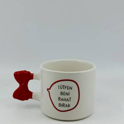 LÜTFEN BENİ RAHAT BIRAK-KURDELE KUPA - KIRMIZI SAP - 1