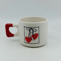 MA CHERİE-KALP KUPA - KIRMIZI SAP - 
