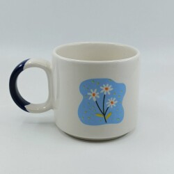 MAVİ DESEN PAPATYA-D KUPA - KOBALT SAP - 