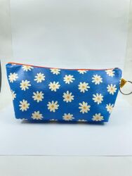 MAVİ PAPATYA-MAKYAJ ÇANTASI - TEKLİ - 