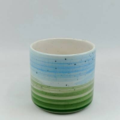 MAVİ YEŞİL FIRÇA DARBESİ - 3D-ORBİS KUPA - 3D - 1