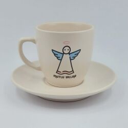 MELEK MUTLU YILLAR-KLASİK TÜRK KAHVESİ FİNCANI - TRANSPARAN GÖVDE - 