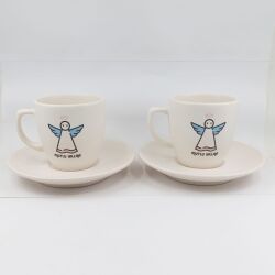 MELEK MUTLU YILLAR-SİLİNDİR METAL KUTU - İKİLİ TÜRK KAHVESİ FİNCANI TRANSPARAN SAP - 2