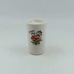 MİNİK AYICIK HEDİYE MUTLU YILLAR-SERAMİK PANDORA MUM - TEKLİ - 