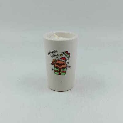 MİNİK AYICIK HEDİYE MUTLU YILLAR-SERAMİK PANDORA MUM - TEKLİ - 1