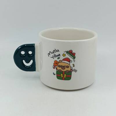 MİNİK AYICIK HEDİYE MUTLU YILLAR-SMİLE KUPA - YEŞİL SAP - 1