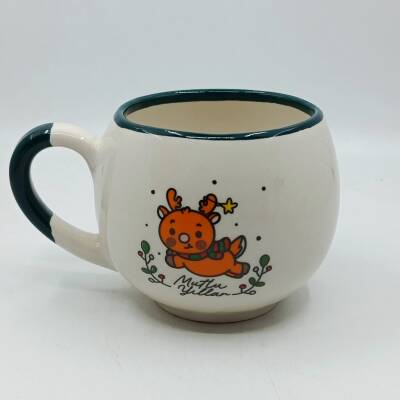 MİNİK GEYİK MUTLU YILLAR-BALON KUPA - YEŞİL SAP YEŞİL TURNETT - 1