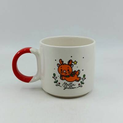 MİNİK GEYİK MUTLU YILLAR-D KUPA - KIRMIZI SAP - 1