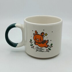 MİNİK GEYİK MUTLU YILLAR-D KUPA - YEŞİL SAP - 