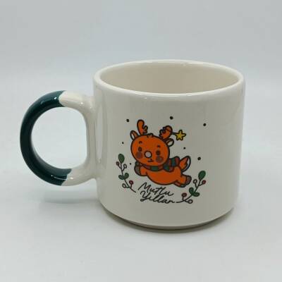 MİNİK GEYİK MUTLU YILLAR-D KUPA - YEŞİL SAP - 1