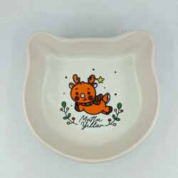 MİNİK GEYİK MUTLU YILLAR-KEDİ MAMA KABI - TRANSPARAN - 