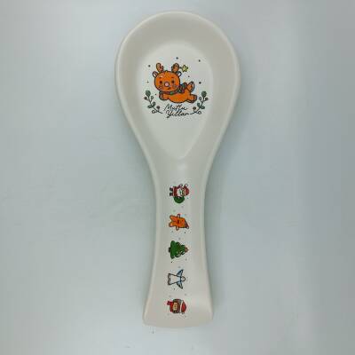 MİNİK GEYİK MUTLU YILLAR-SERAMİK KAŞIKLIK - TRANSPARAN GÖVDE - 1