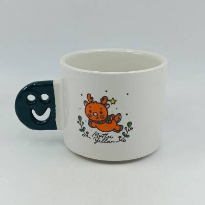 MİNİK GEYİK MUTLU YILLAR-SMİLE KUPA - YEŞİL SAP - 1