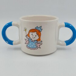 MİNİK PRENSES-ÇOCUK KUPA - MAVİ SAP - 