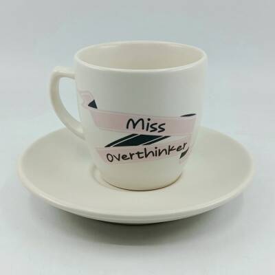 MİSS OVERTHİNKER-KLASİK TÜRK KAHVESİ FİNCANI - TRANSPARAN GÖVDE - 1