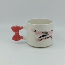 MİSS OVERTHİNKER-KURDELE KUPA - PEMBE SAP - 