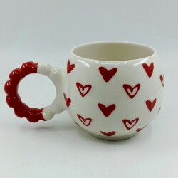 MODERN KIRMIZI KALPLER - 3D-PUF KUPA - 3D - 