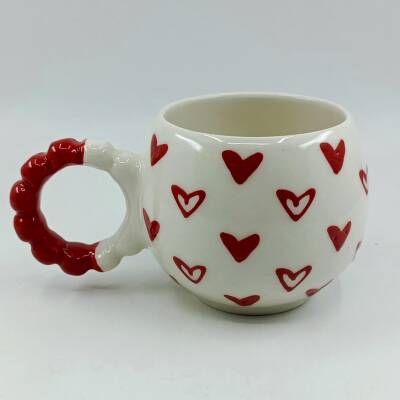 MODERN KIRMIZI KALPLER - 3D-PUF KUPA - 3D - 1