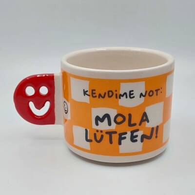 MOLA LÜTFEN!-SMİLE KUPA - KIRMIZI SAP - 1