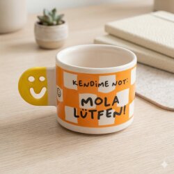 MOLA LÜTFEN!-SMİLE KUPA - SARI SAP - 