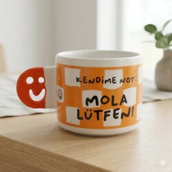 MOLA LÜTFEN!-SMİLE KUPA - TURUNCU SAP - 