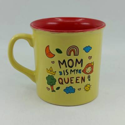 MOM İS MY QUEEN-İDA KUPA - SARI SAP SARI GÖVDE KIRMIZI İÇ - 1