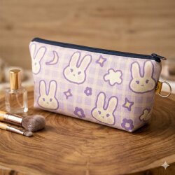 MOR TAVŞAN-MAKYAJ ÇANTASI - TEKLİ - 