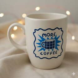 MORE COFFEE-OVAL KUPA - TRANSPARAN SAP - 