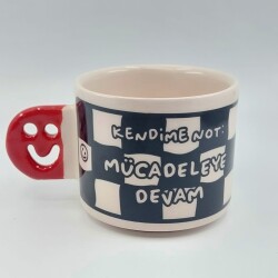 MÜCADELEYE DEVAM-SMİLE KUPA - KIRMIZI SAP - 