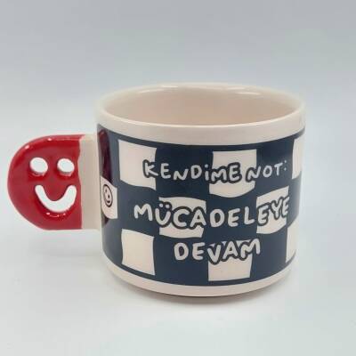 MÜCADELEYE DEVAM-SMİLE KUPA - KIRMIZI SAP - 1