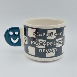 MÜCADELEYE DEVAM-SMİLE KUPA - YEŞİL SAP - 