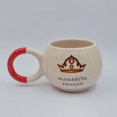 MUHABBETİN KRALİÇESİ-BALONCUK KUPA - KIRMIZI SAP - 1