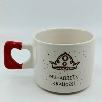 MUHABBETİN KRALİÇESİ-KALP KUPA - KIRMIZI SAP - 1